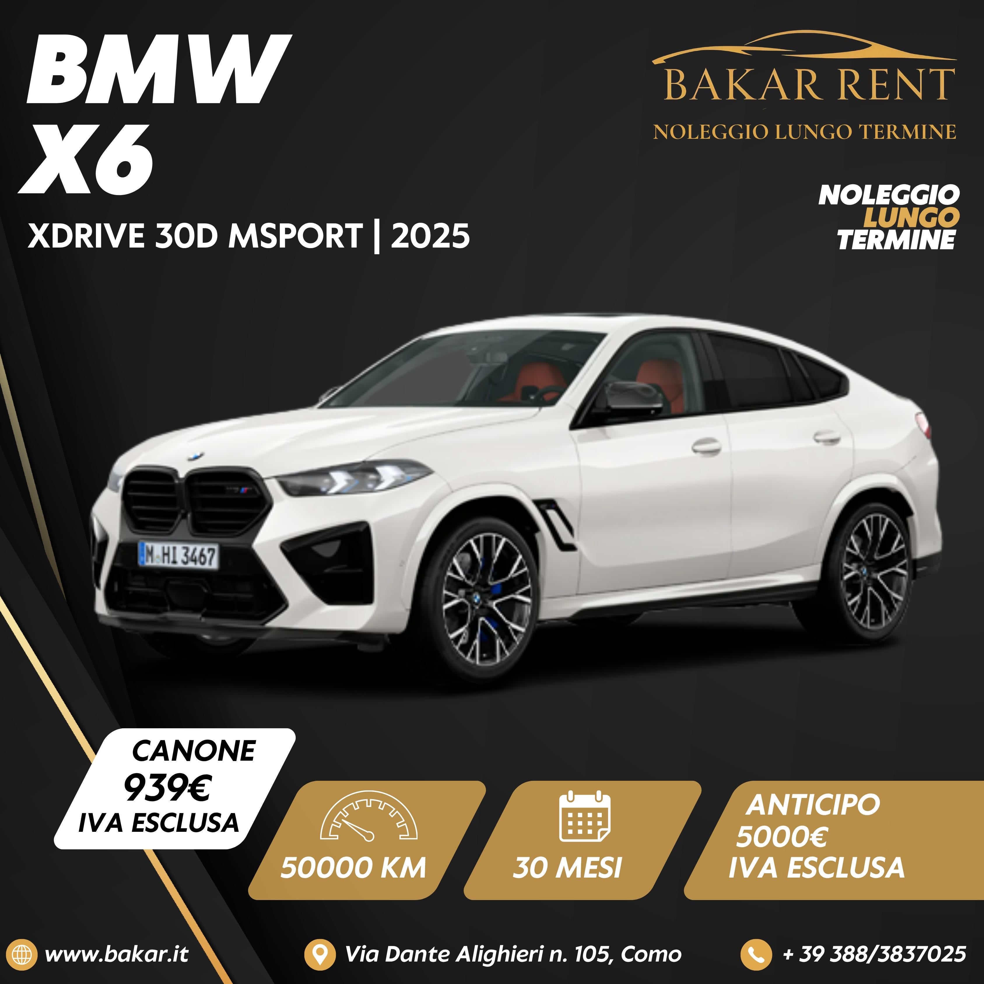 BMW X6 XDRIVE 30D MSPORT 2025