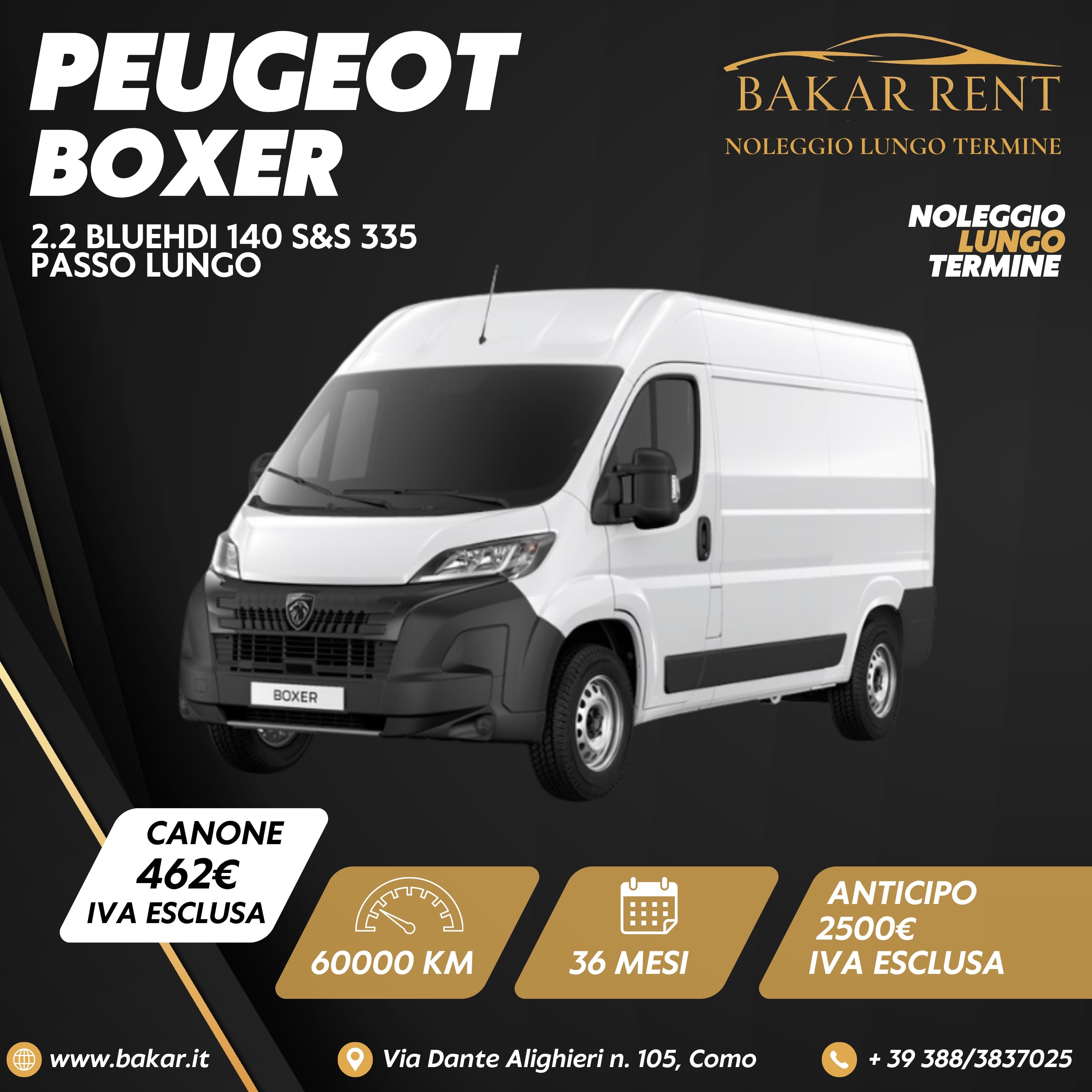 PEUGEOT BOXER 2.2 BLUEHDI 140 S&S PASSO LUNGO