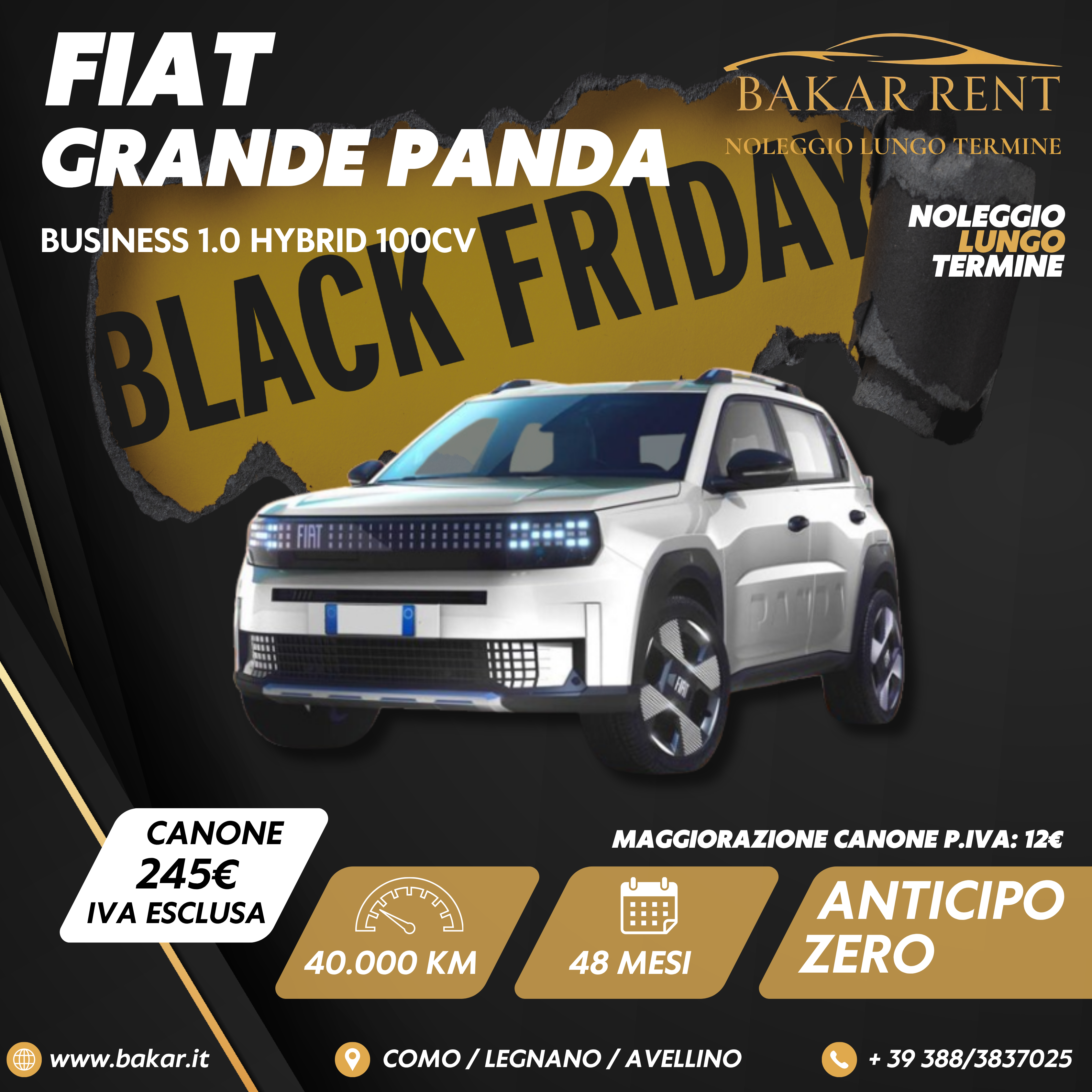 FIAT GRANDE PANDA BUSINESS 1.0 HYBRID 100CV