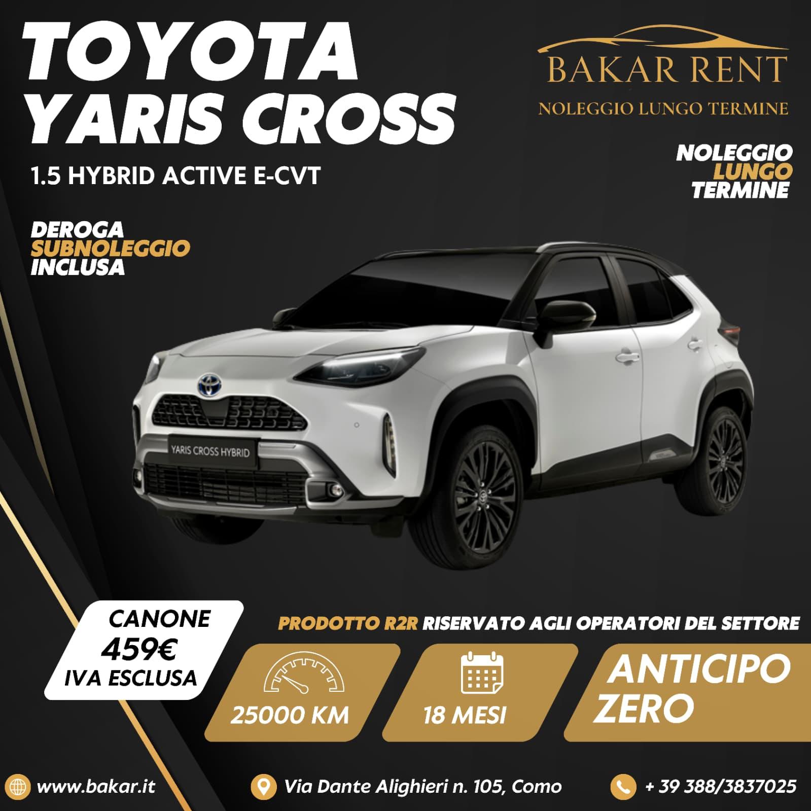 TOYOTA YARIS CROSS 1.5 HYBRID ACTIVE E-CVT