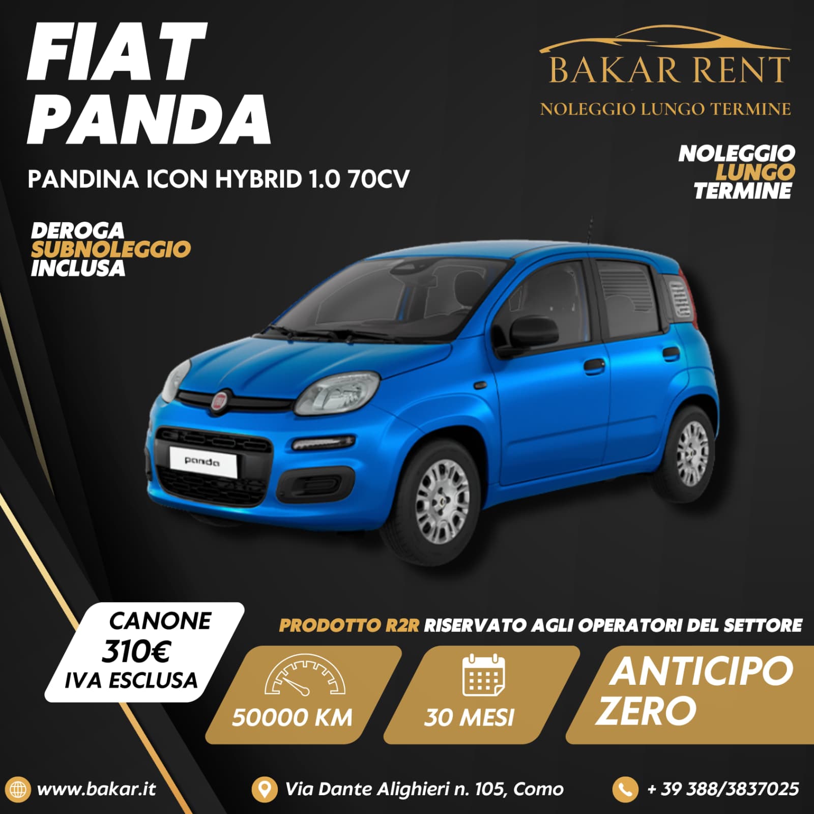 FIAT PANDA PANDINA ICON 1.0 HYBRID 70CV