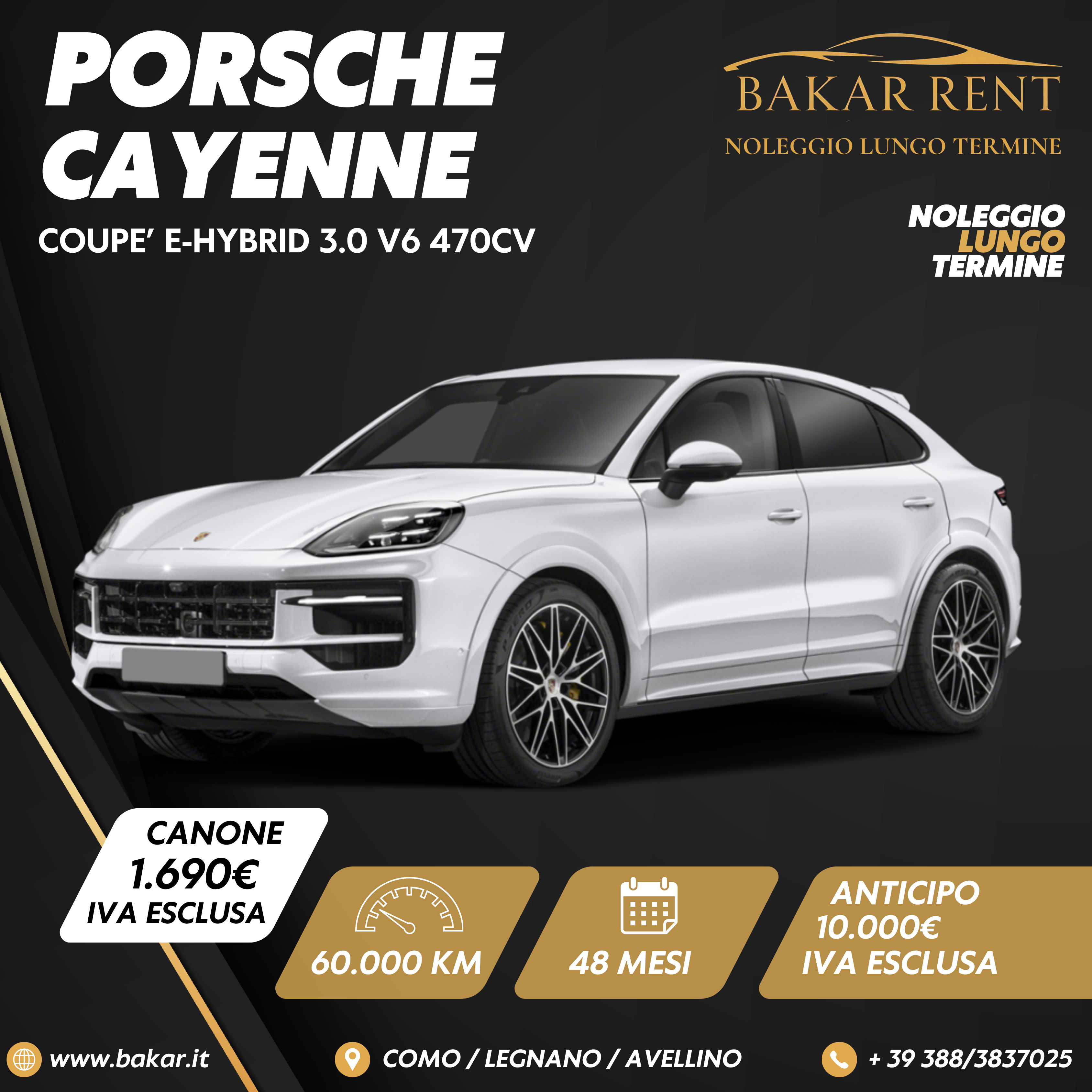 PORSCHE CAYENNE COUPE' E-HYBRID 3.0 V6 470CV