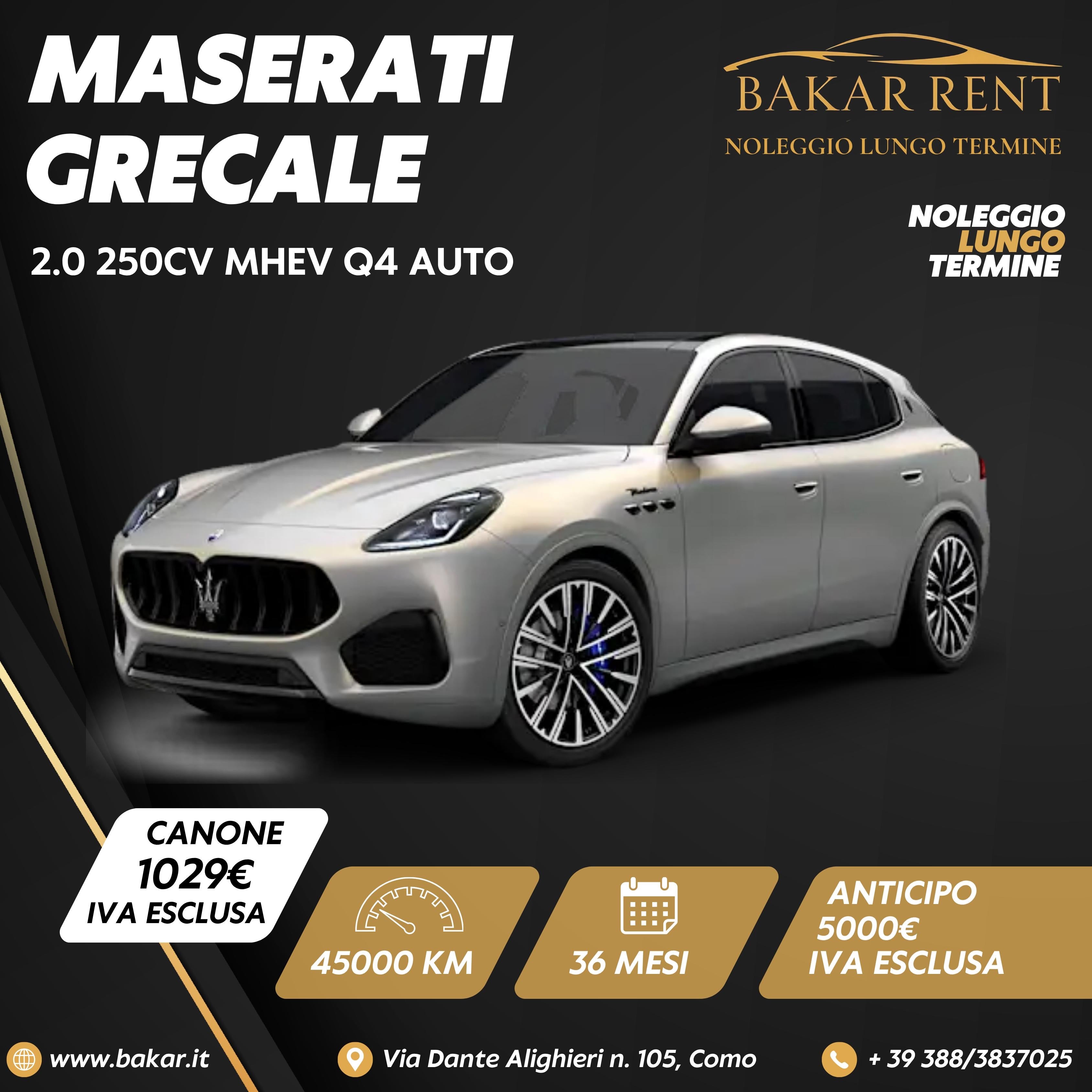 MASERATI GRECALE GT 2.0 250CV MHEV Q4